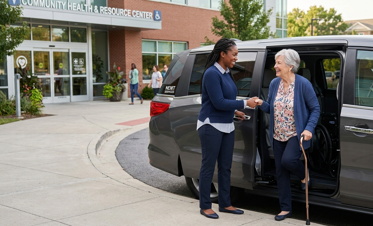 Accessible non-medical transportation vehicle for community appointments