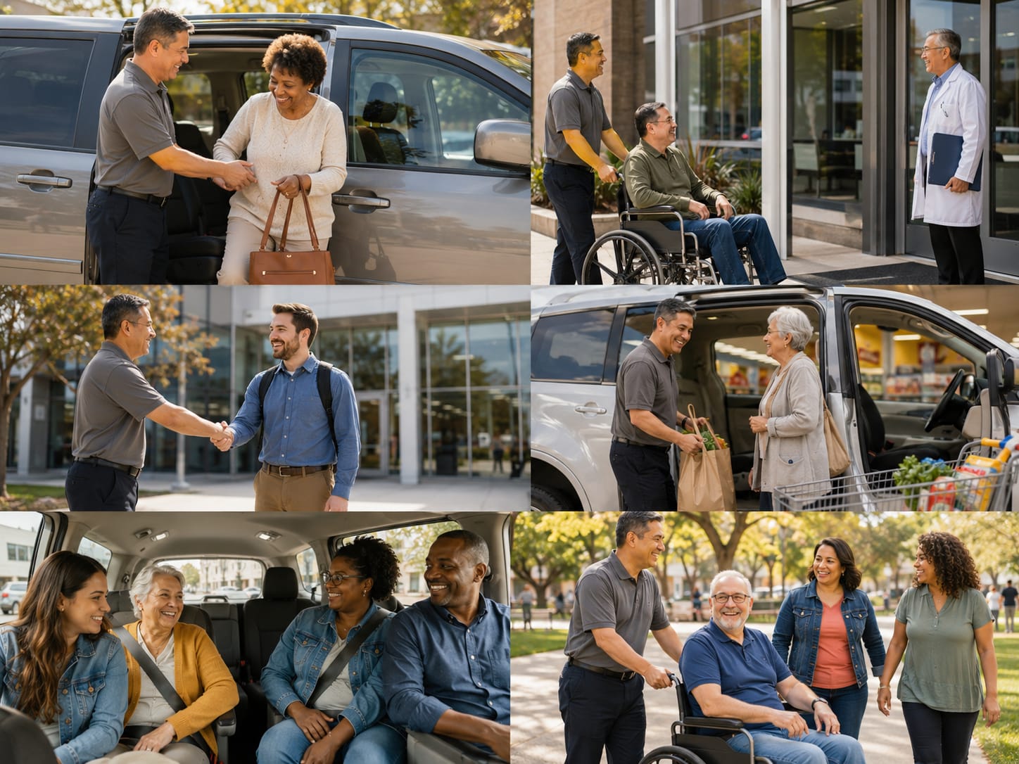 Accessible non-medical transportation vehicle for community appointments